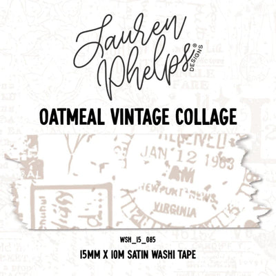 Satin washi tape with 'Lauren Phelps Designs' branding on a white background