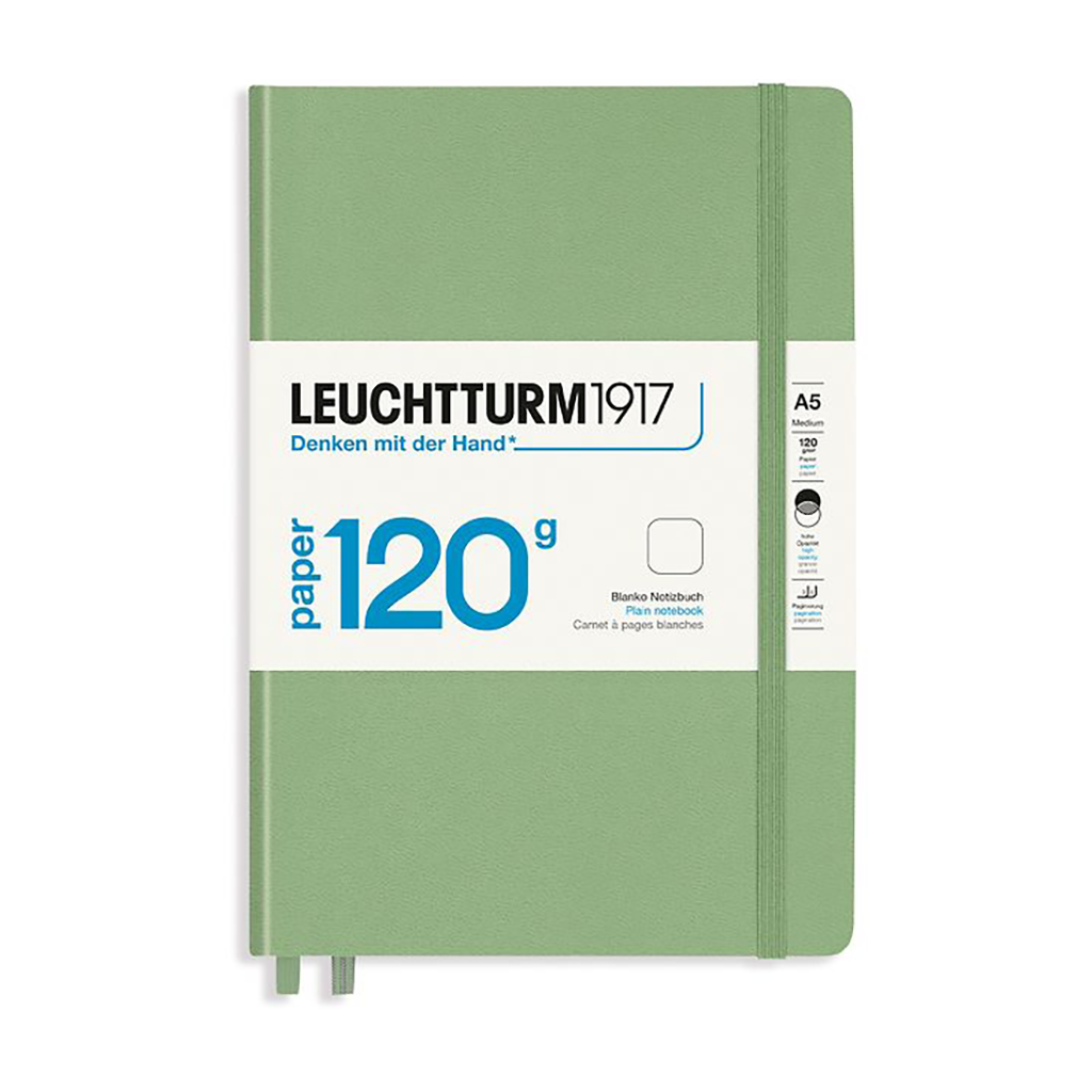 Leuchtturm1917 Hardcover Blank Notebook 120g Edition, A5 - Sage