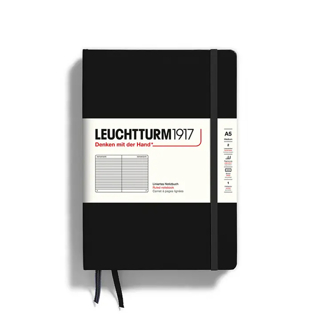 Leuchtturm1917 Hardcover Notebook, A5, Ruled