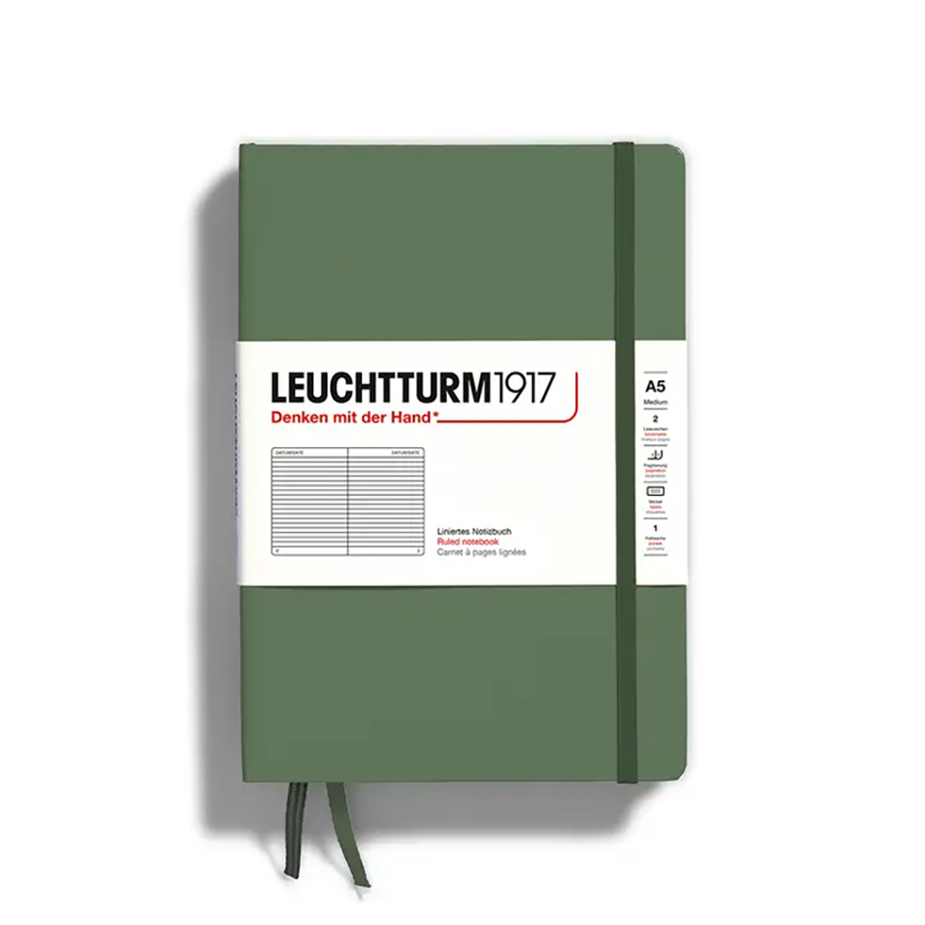 Leuchtturm1917 Hardcover Notebook, A5, Ruled