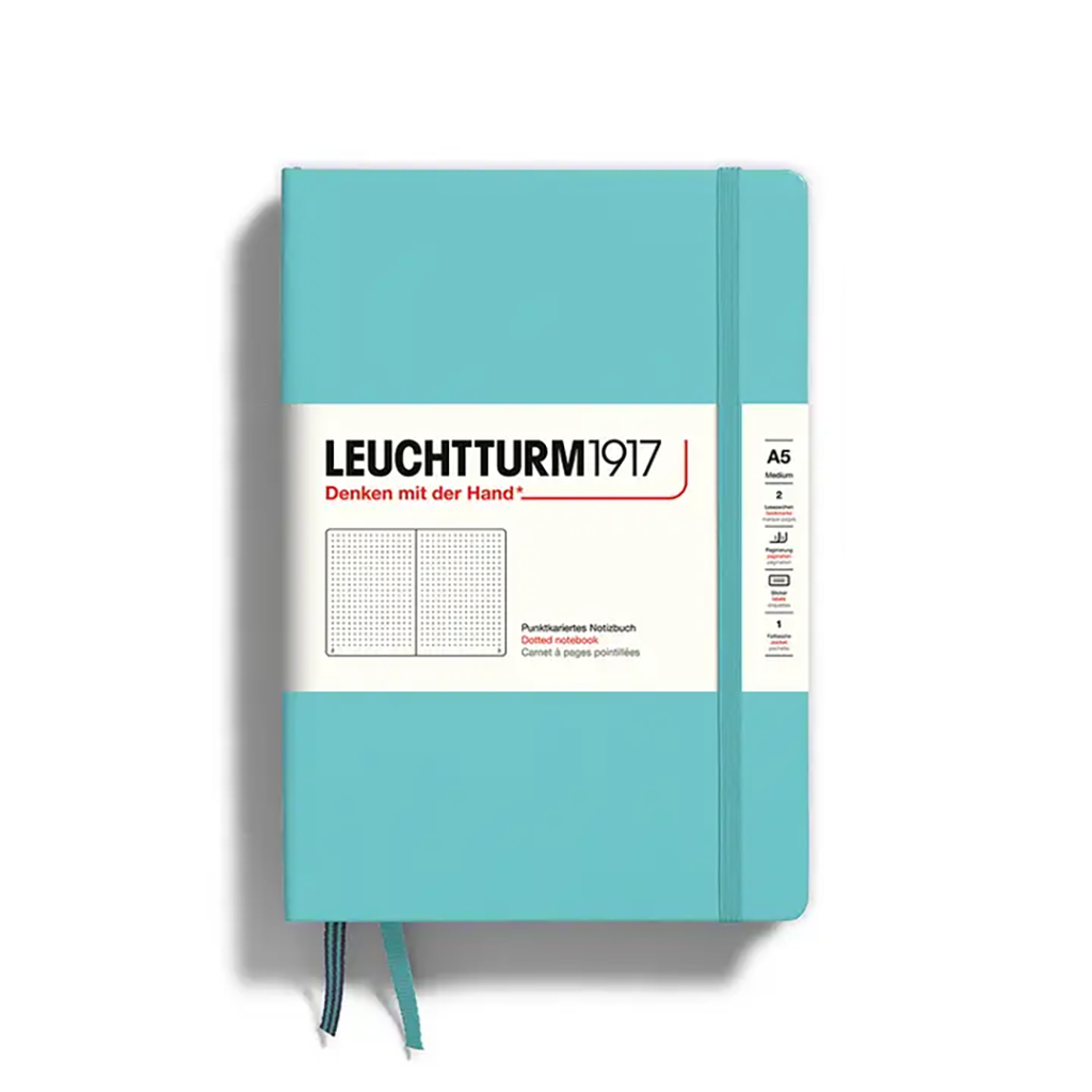 Leuchtturm1917 Hardcover Dot Grid Notebook, A5 - Aquamarine