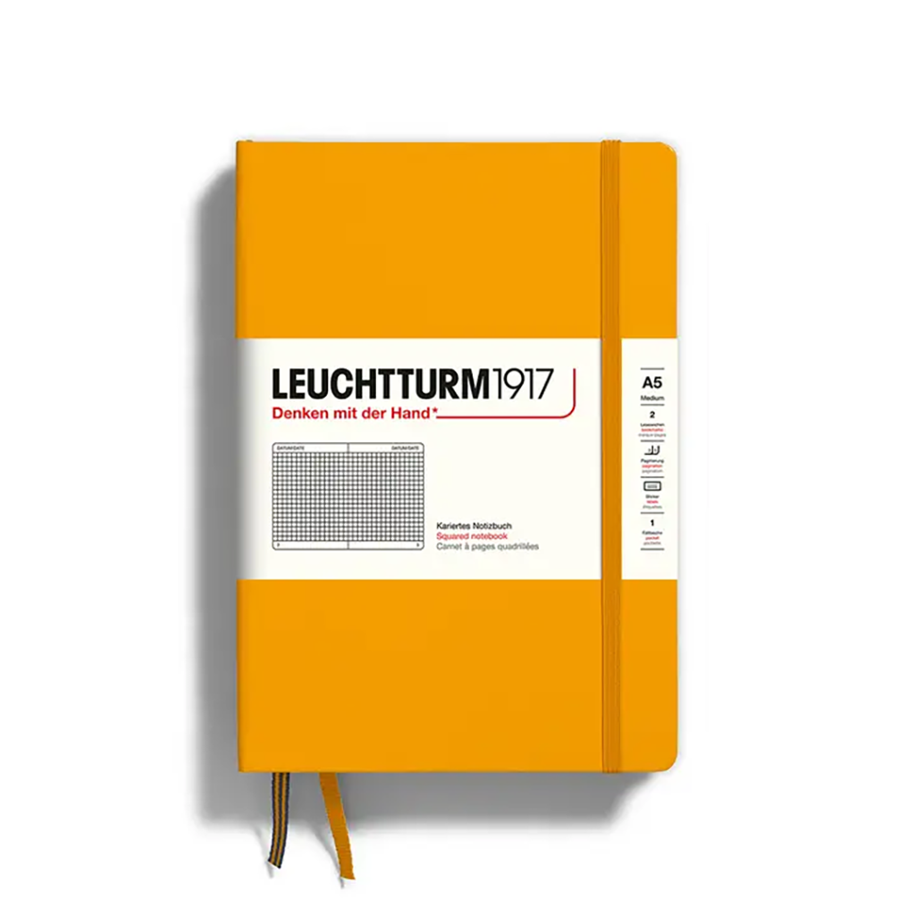 Leuchtturm1917 Hardcover Notebook, A5, Grid