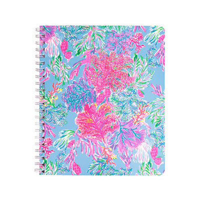 Lilly Pulitzer Notebook with a colorful floral pattern on a white background, available at Lighthouse Paper Co. in Melbourne, FL