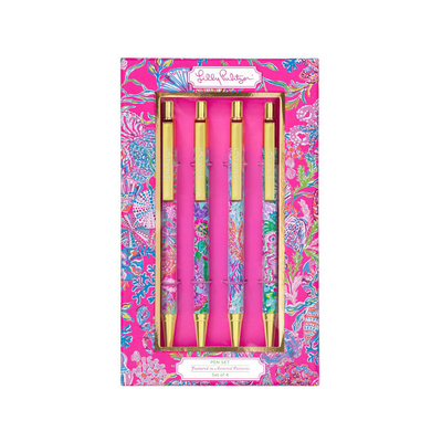 Ensemble de stylos Lilly Pulitzer, 4 ct, Asst. Motifs