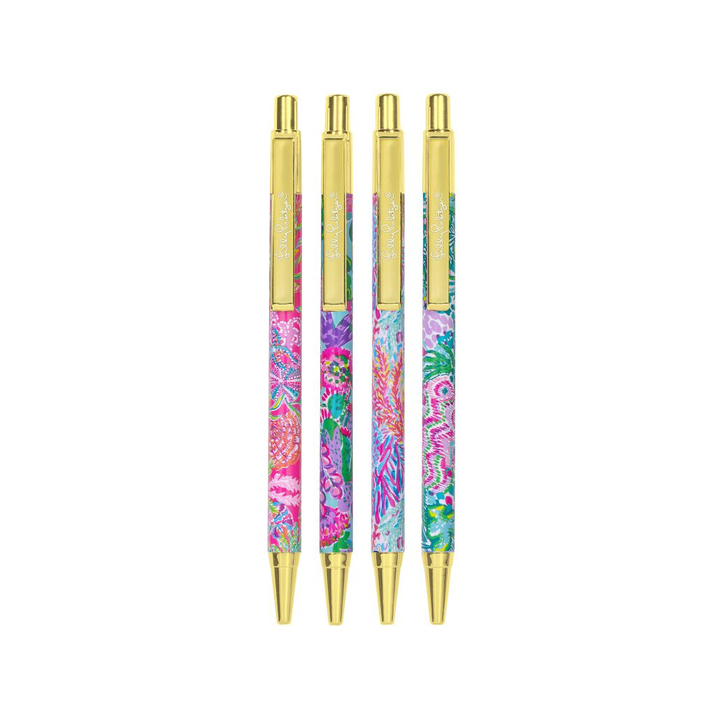 Ensemble de stylos Lilly Pulitzer, 4 ct, Asst. Motifs