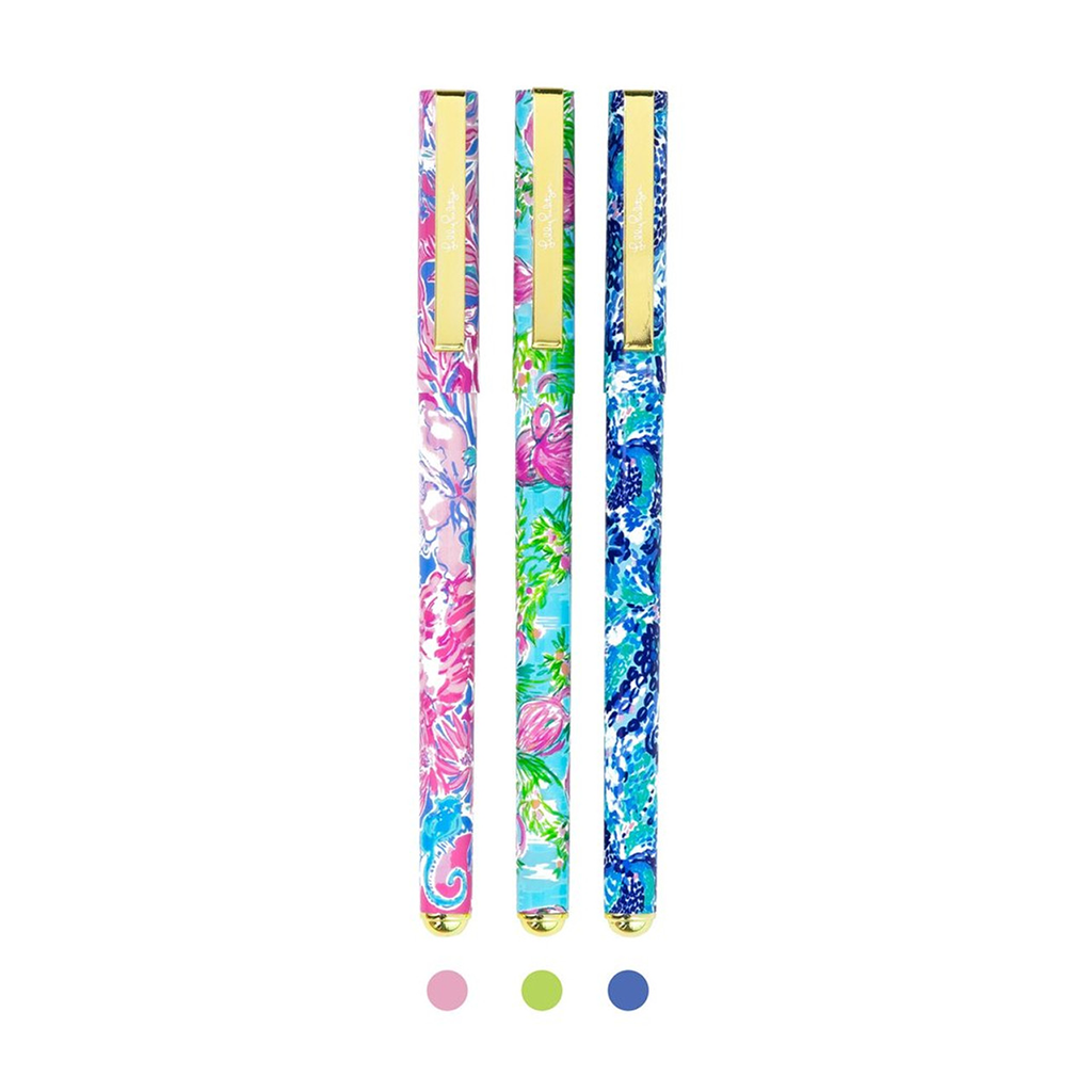 Lilly Pulitzer Viva La Lilly Juego de bolígrafos, 3 unidades