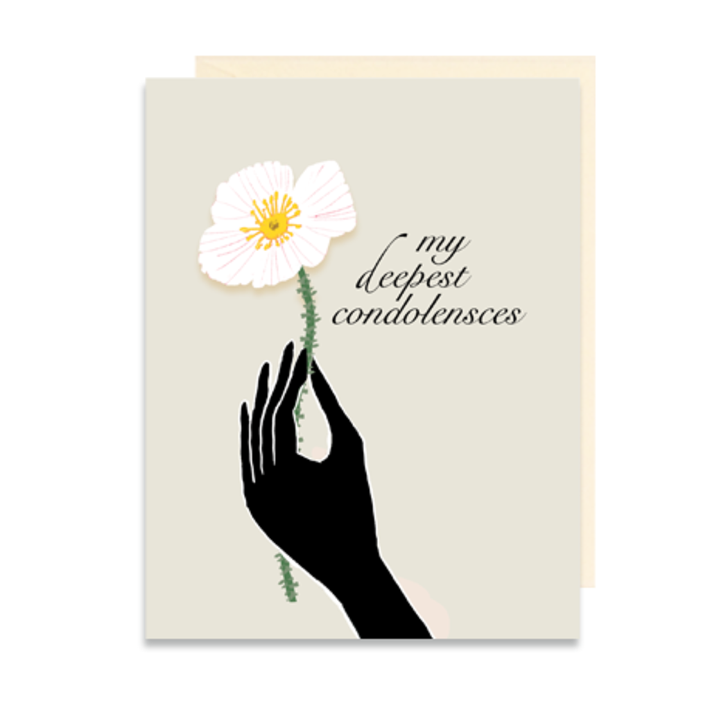 Carte de sympathie Poppy Mes plus sincères condoléances