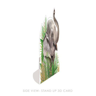 Carte de vœux éléphant 3D