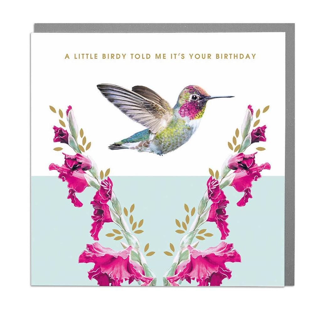 Lola Design Hummingbird Birthday Card