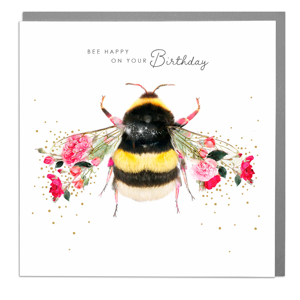 Bee Happy Birthday Card