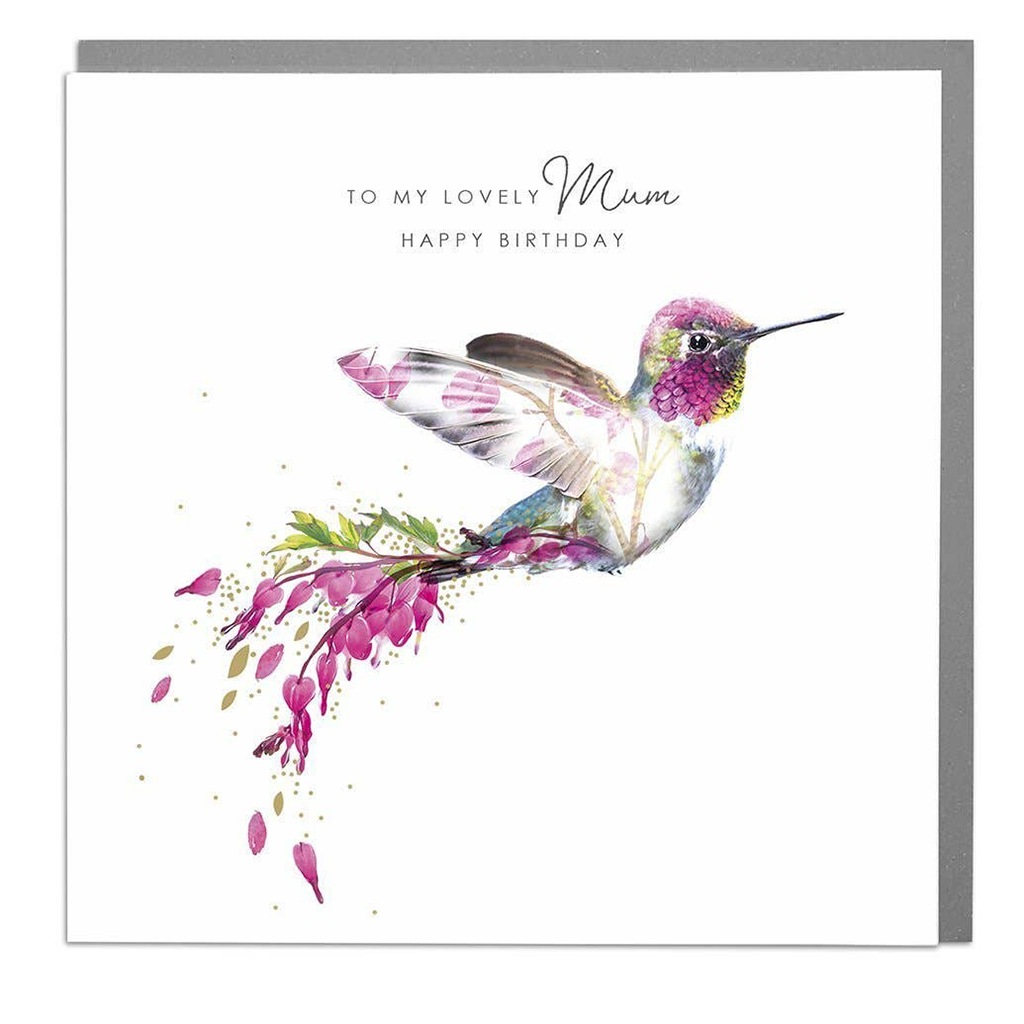 Lovely Mum Hummingbird Birthday Card