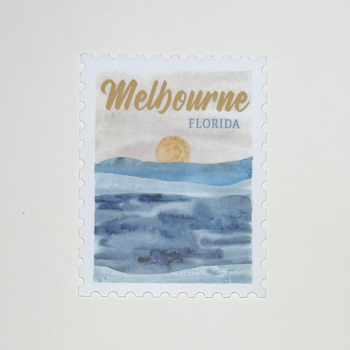 Autocollant de timbre-poste de Melbourne