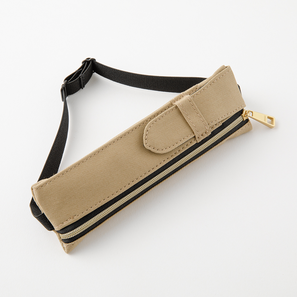 Midori Book Band Pen Case, Beige