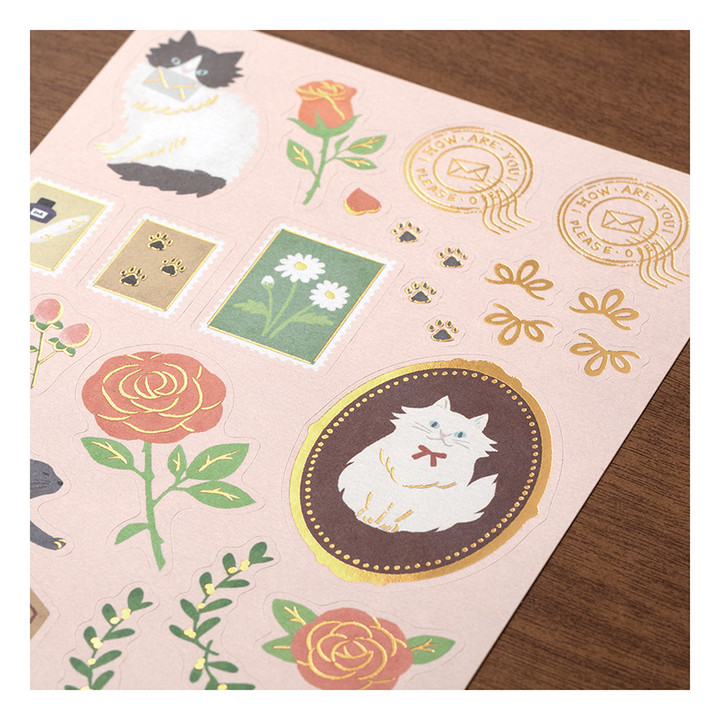Cats and Flowers Collage Letter Set