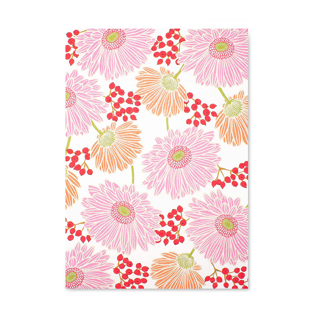 Bloc de papier à lettres floral Midori, lierre