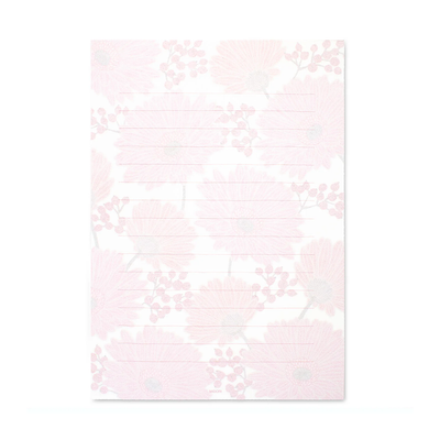 Midori Floral Letter Paper Pad, Gerbera