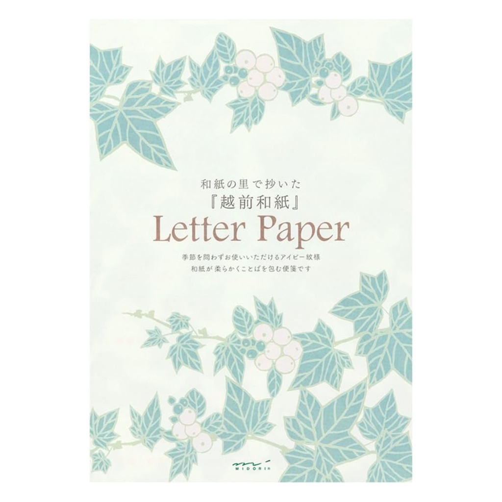 Midori Floral Letter Paper Pad, Ivy, Image 1