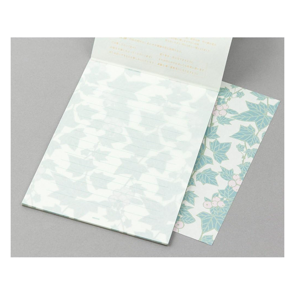 Midori Floral Letter Paper Pad, Ivy, Image 3