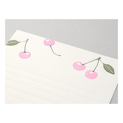 Midori Letterpress Stationery Set, Cherries, Image 5