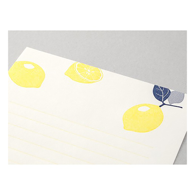 Midori Letterpress Stationery Set, Lemon, Image 4
