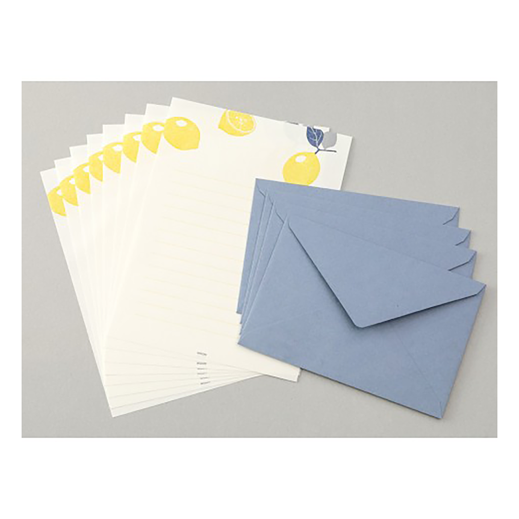 Midori Letterpress Stationery Set, Lemon, Image 5