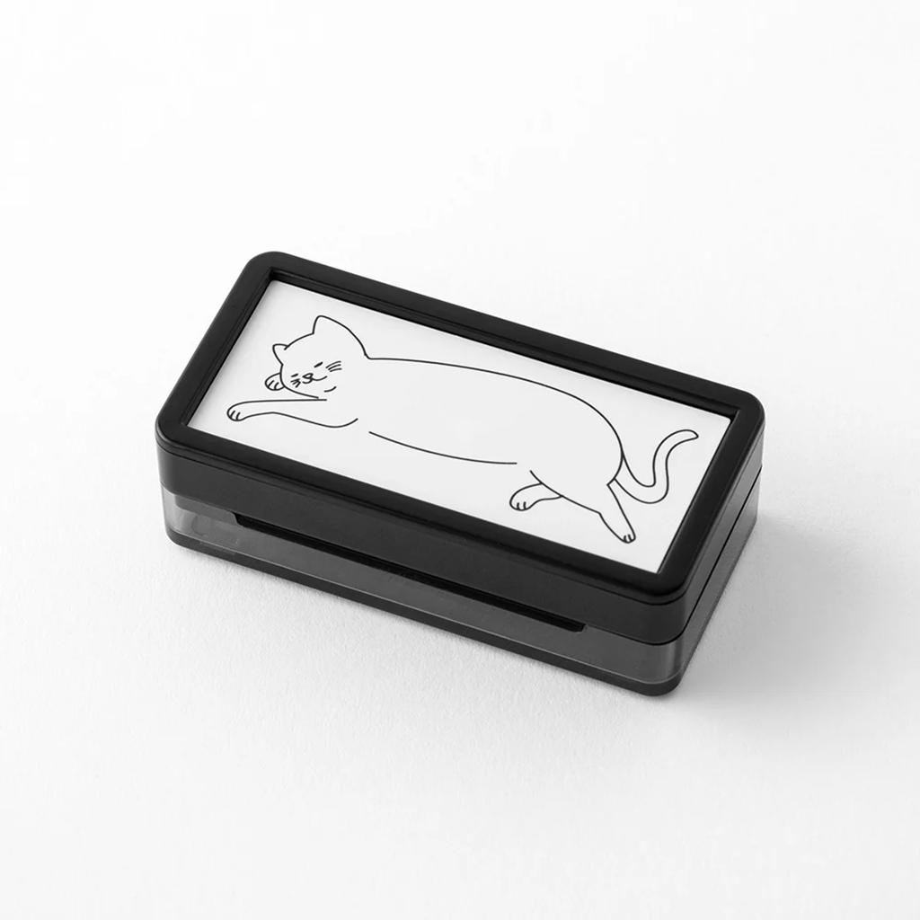 Midori Pre-Inked Paintable Stamp, Cat