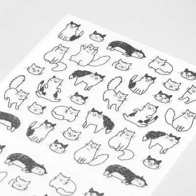 Midori Removable Planner Stickers, Cats