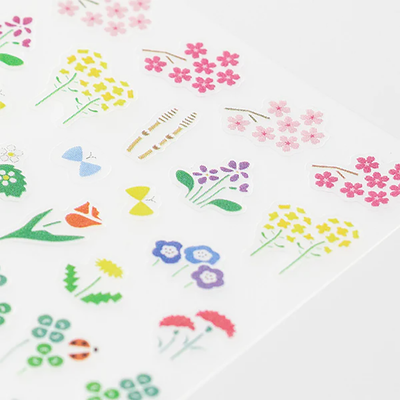 Midori Removable Planner Stickers, Seasonal Plants