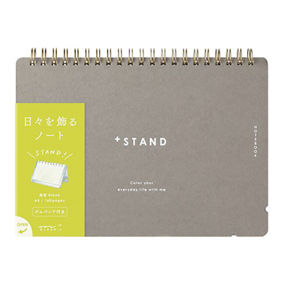 Cuaderno Midori + Stand, A5 - En blanco