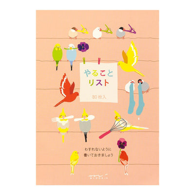 Midori To Do Memo Pad, Birds
