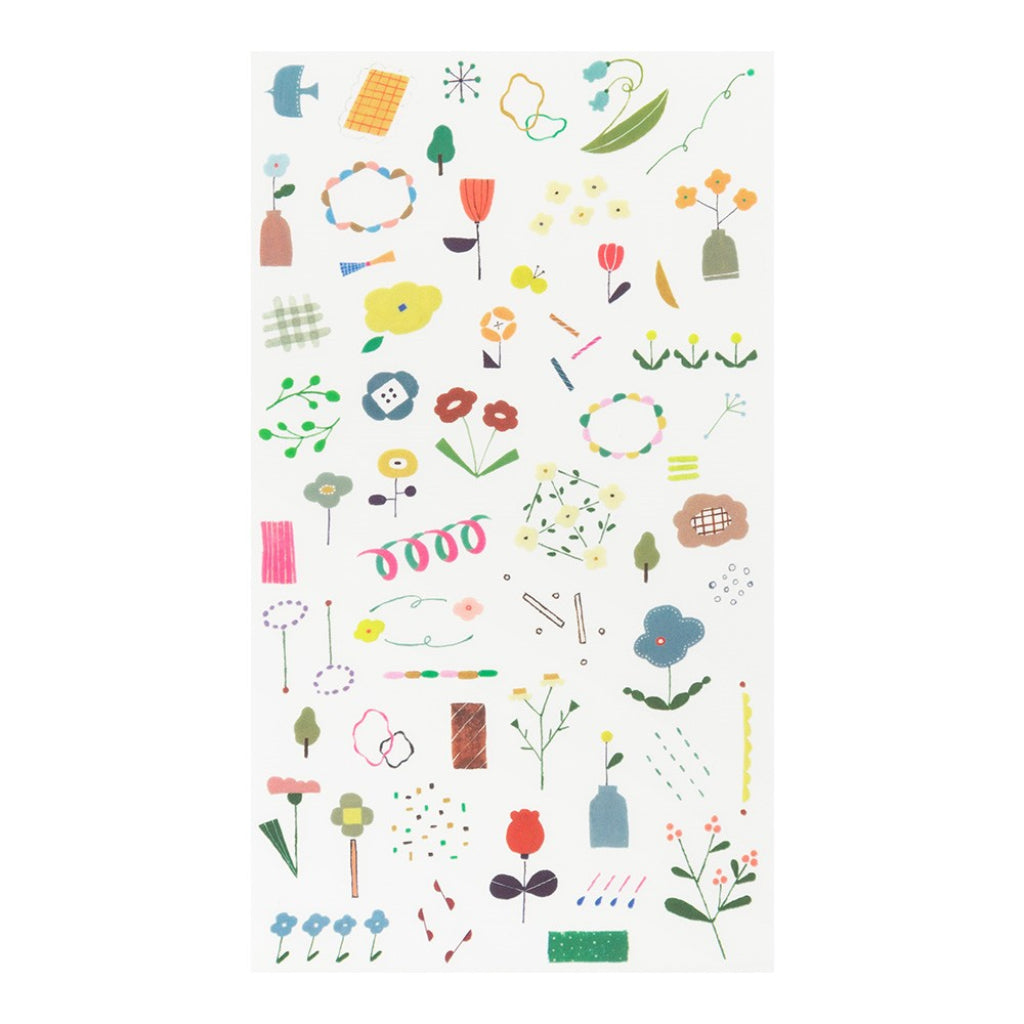 Midori Transfer Sticker Sheet, Scandanavian Motifs