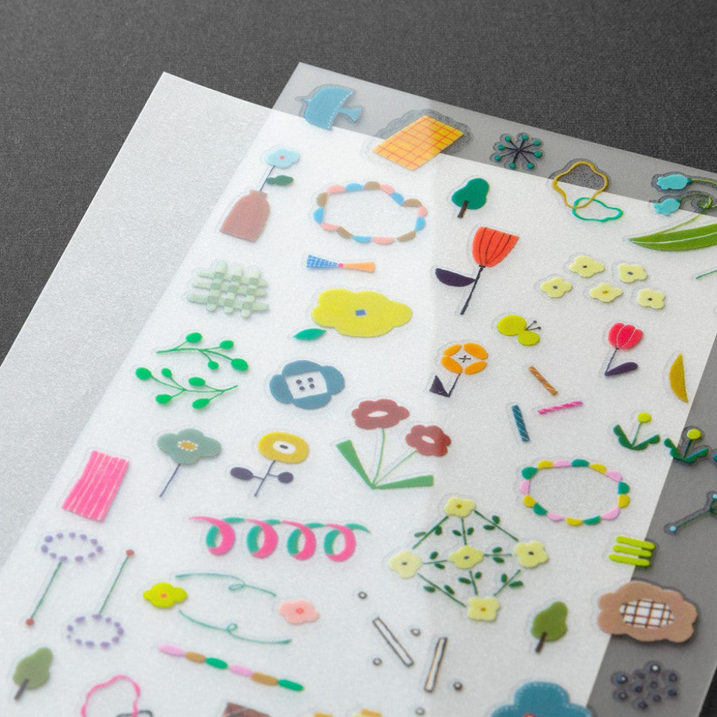 Midori Transfer Sticker Sheet, Scandanavian Motifs