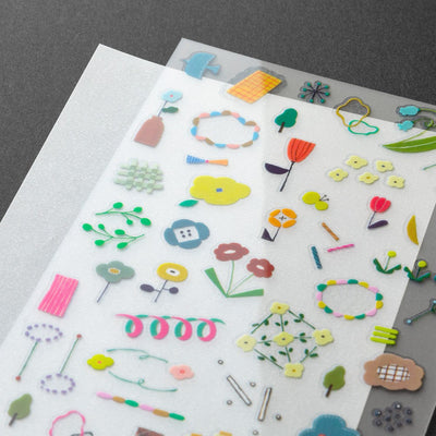 Midori Transfer Sticker Sheet, Scandanavian Motifs