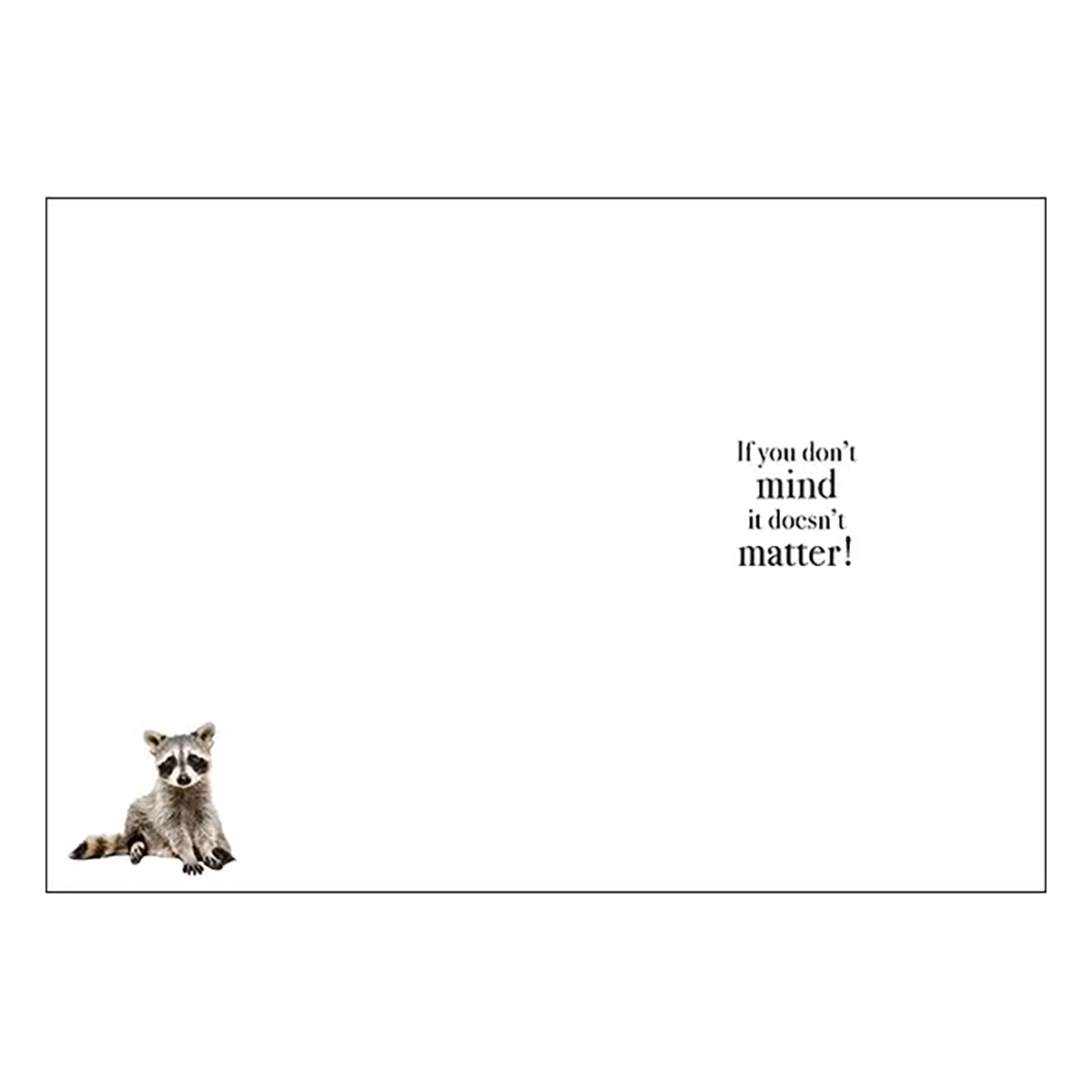 Mind Over Matter Animal Birthday Card
