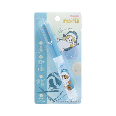 Mofusand Stickyle Compact Scissors, Blue