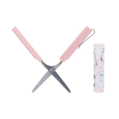 Mofusand Stickyle Compact Scissors, Pink