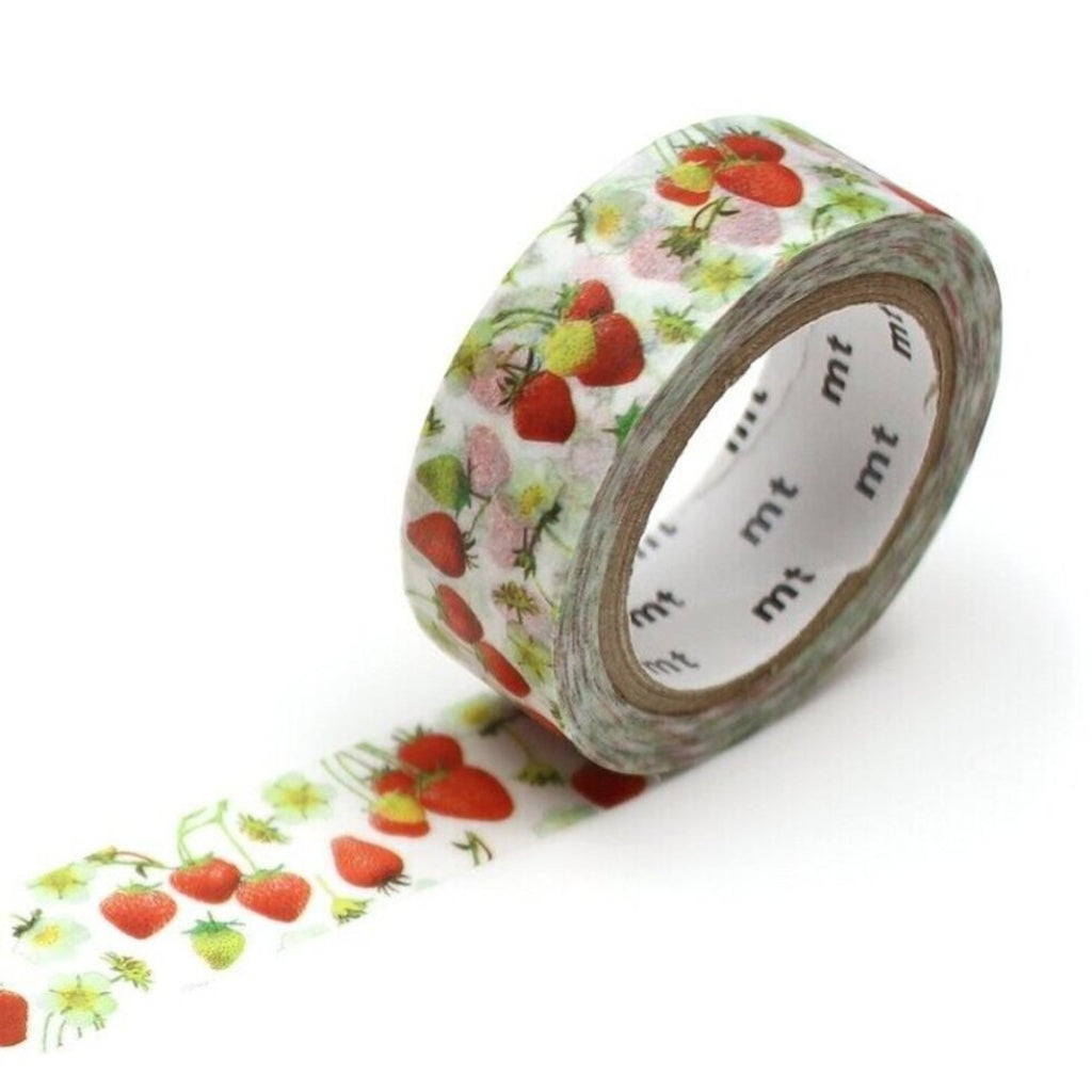 mt Ex Series Washi Tape, 15mm - Strawberry