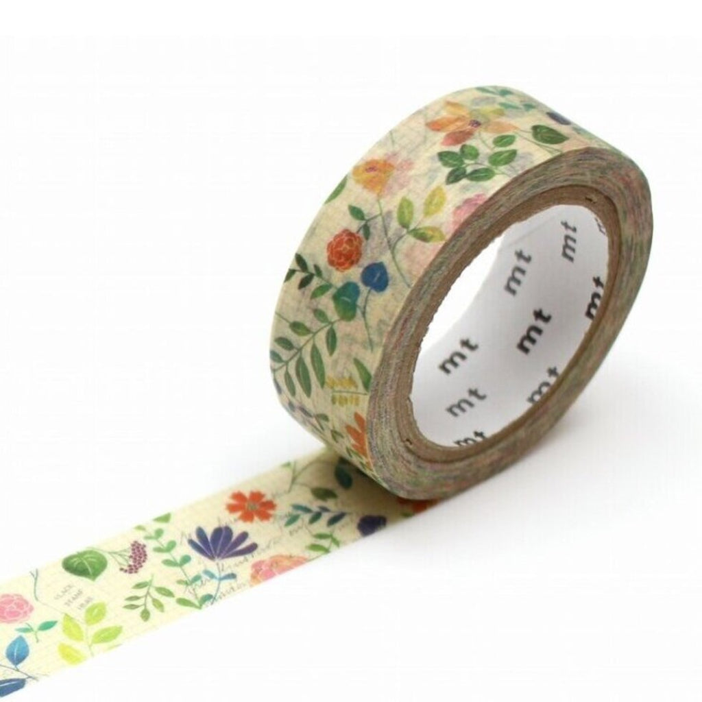 mt Ex Series Washi Tape, 15mm - Watercolor Flower