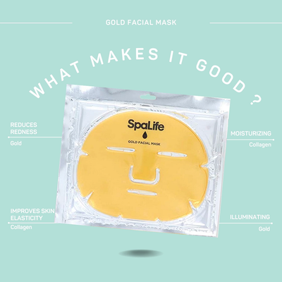 Mascarilla facial de hidrogel Ultimate Gold de 24 quilates