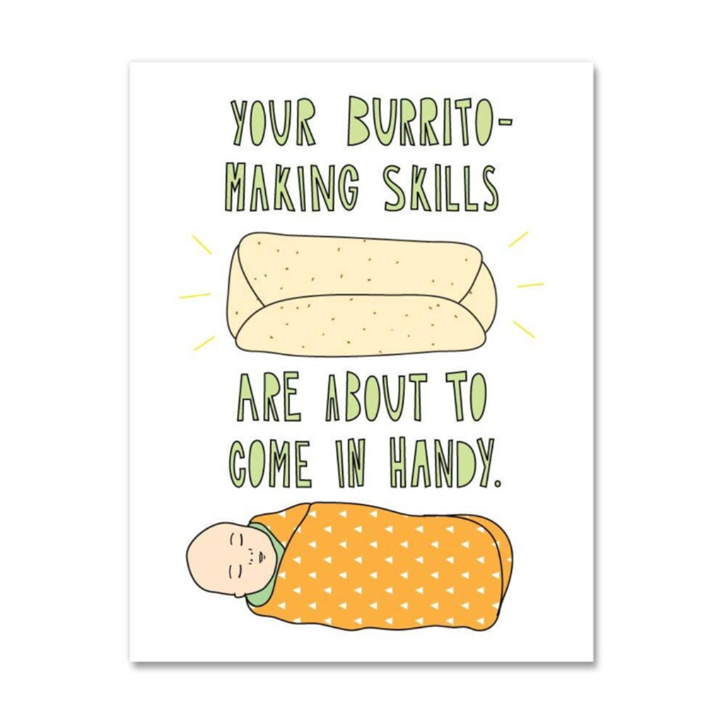 Burrito New Baby Greeting Card