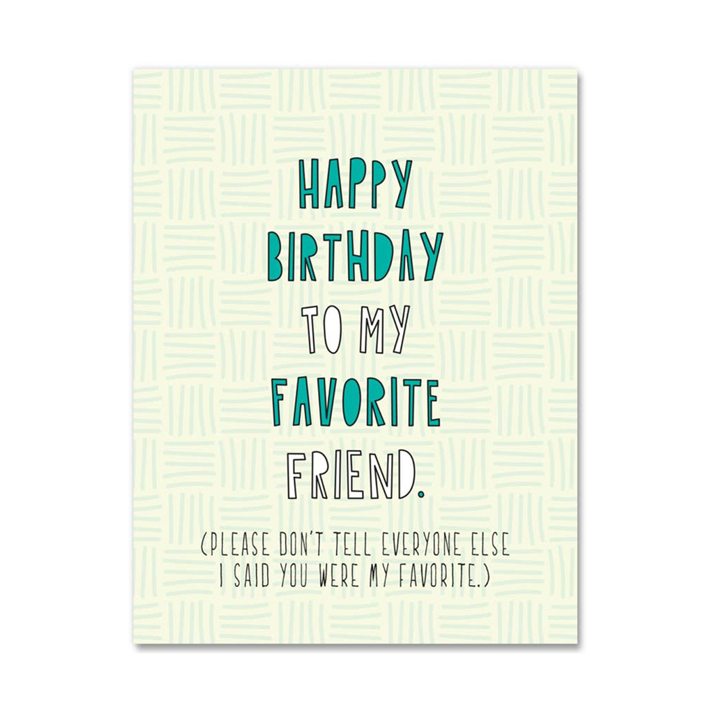 Favorite Friend Birthday Card