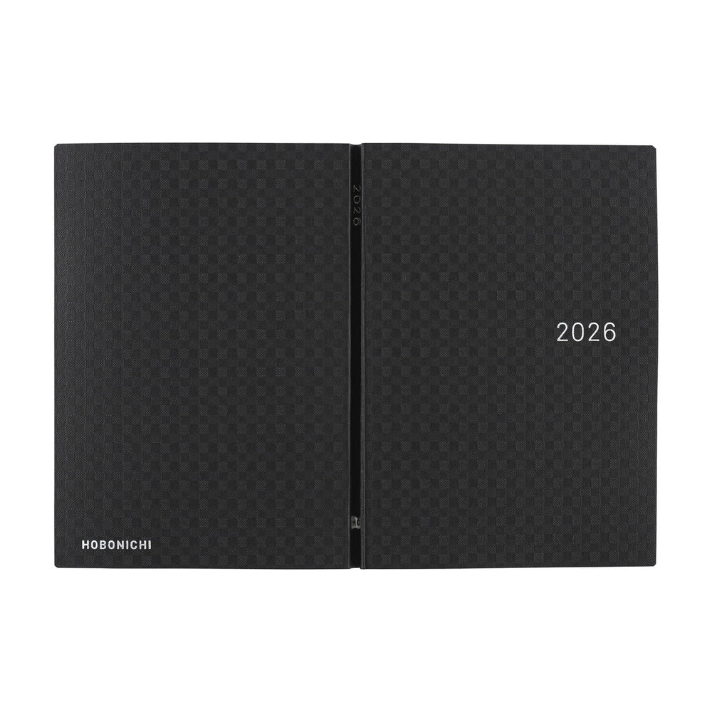Hobonichi Techo 2026 HON, A6 - Paper Series: Black Gingham