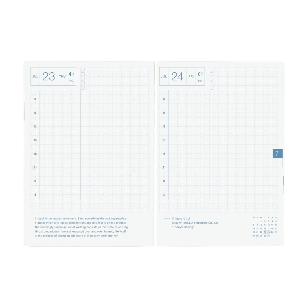 Hobonichi Techo 2026 HON, A6 - Paper Series: Black Gingham