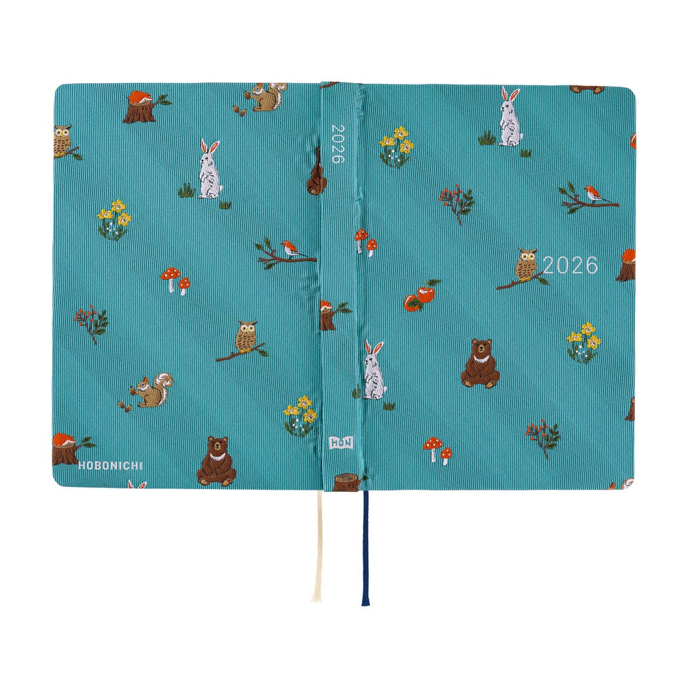 Hobonichi Techo 2026 HON, A6 - Bow & Tie: In the Forest (English)
