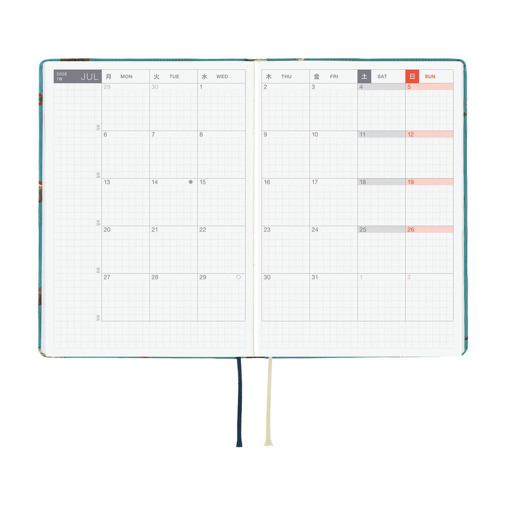 Hobonichi Techo 2026 HON, A6 - Bow & Tie: In the Forest (English)