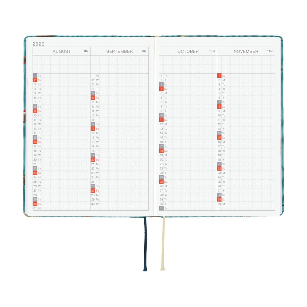 Hobonichi Techo 2026 HON, A6 - Bow & Tie: In the Forest (English)