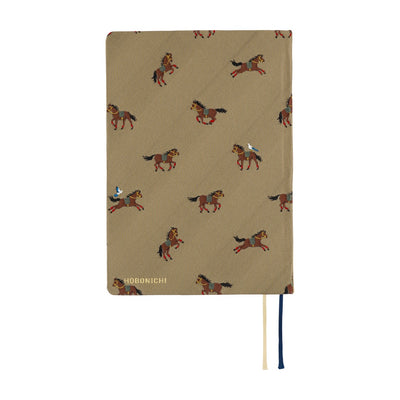 Hobonichi Techo 2026 HON, A6 - Bow & Tie: Galloping Horses (English)