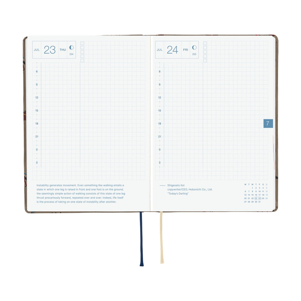 Hobonichi Techo 2026 HON, A6 - Bow & Tie: Galloping Horses (English)