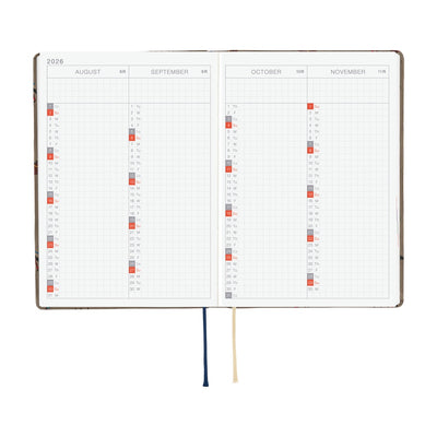 Hobonichi Techo 2026 HON, A6 - Bow & Tie: Galloping Horses (English)