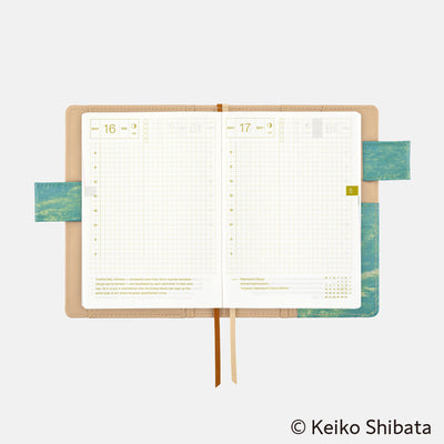 Couverture originale Hobonichi Techo 2025, A6 - Keiko Shibata : Du pain flottant dans le vent